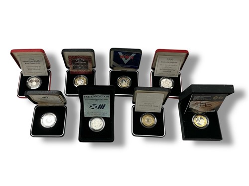 Lot 178 - Royal Mint - Eight silver proof piedfort two pound pieces