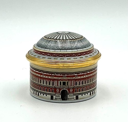 Lot 107 - A Royal Albert Hall enamelled trinket and...