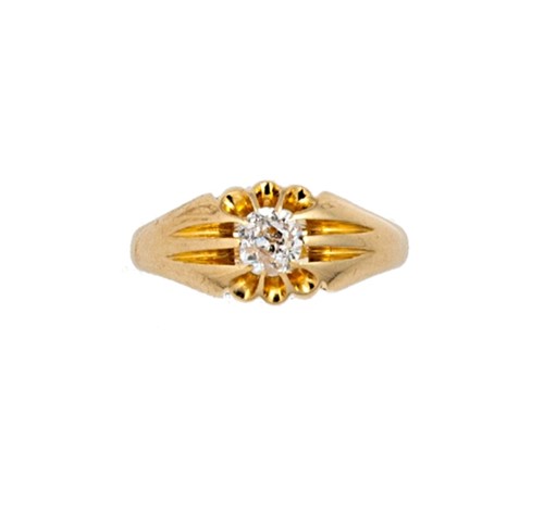 Lot 136 - An early 20th century 18ct gold diamond ring