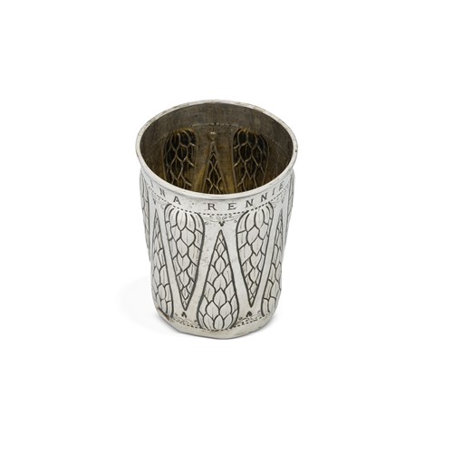 Lot 378 - An early 18th century Russian metalwares silver vodka beaker