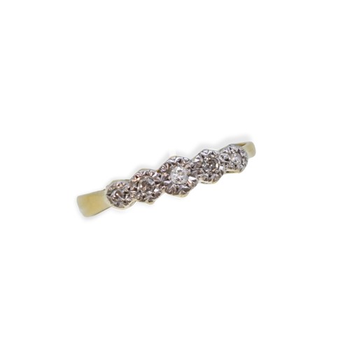 Lot 45 - A five stone diamond ring