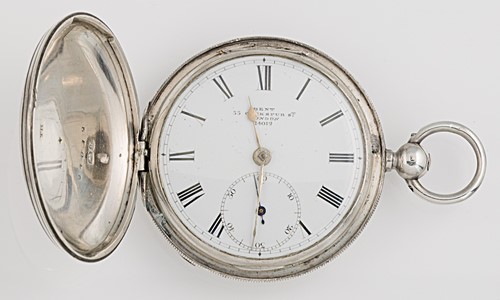 Lot 215 - Dent, London - A mid 19th century silver hunter pocket watch