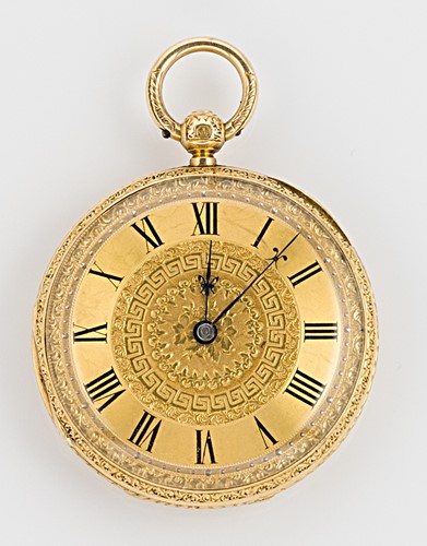 Lot 231 - James McCabe, London - A mid 19th century 18ct gold open faced pocket watch