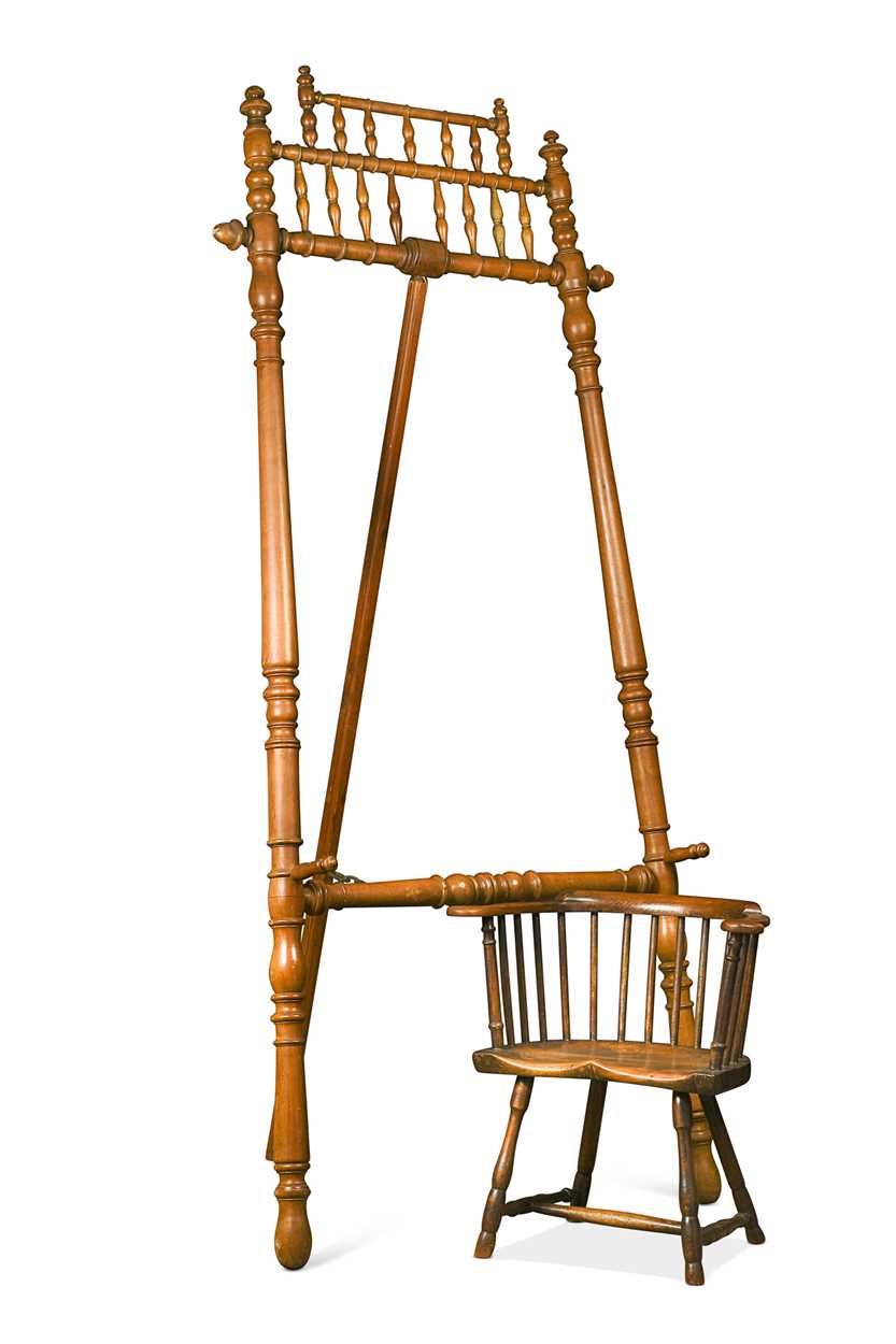 Lot 732 - A walnut exhibition easel of exceptional scale, French, 19th century