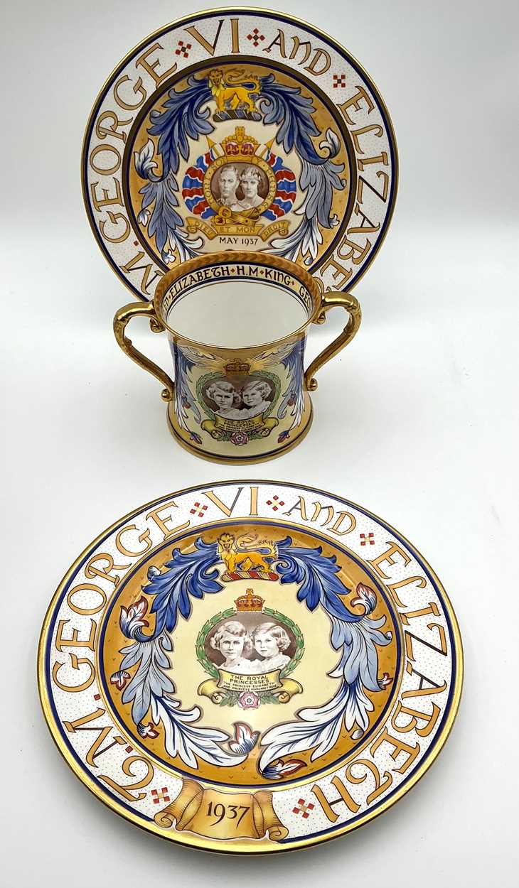 Lot 11 - Shelley Commemoratives - A George VI loving...