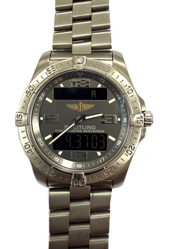 Lot 240 - Breitling - A titanium 'Aerospace' wristwatch