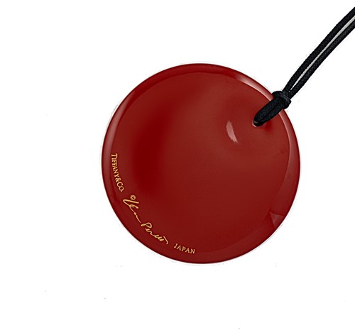 Lot 7 - Elsa Peretti for Tiffany & Co. - A red lacquer pendant