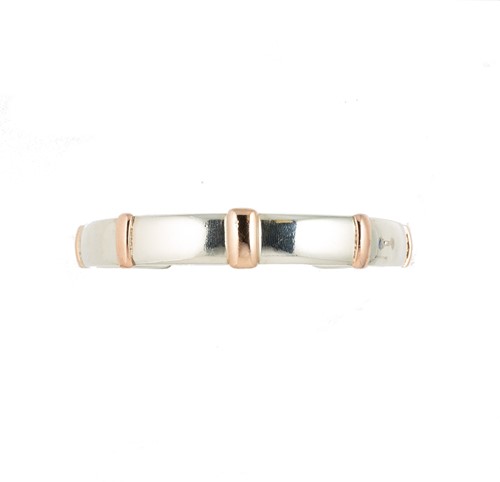 Lot 150 - A 9ct rose and white gold torque bangle