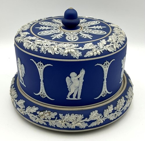 Lot 27 - A 19th century jasperware blue and white...