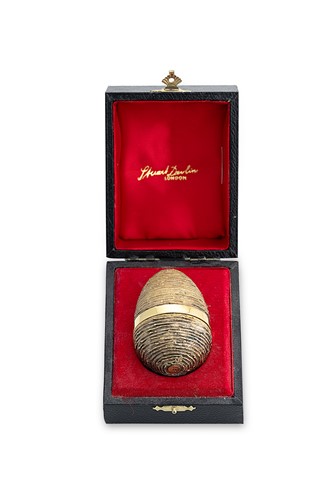 Lot 271 - Stuart Devlin (1931-2008), a cased silver gilt surprise Easter egg