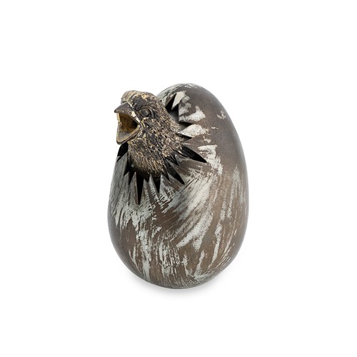 Lot 267 - Stuart Devlin, a novelty silver and silver gilt novelty egg