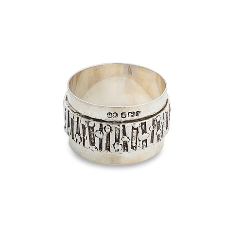 Lot 286 - Brian Asquith, a Modernist silver napkin ring