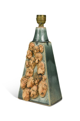 Lot 110 - Bernard Rooke, a studio pottery table lamp base