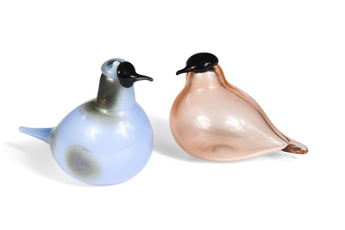 Lot 45 - Oiva Toikka (1931-2019) for Iittala of Finland, two studio glass birds