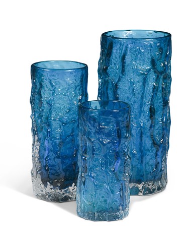 Lot 29 - Geoffrey Baxter for Whitefriars, a set of three graduating ‘Bark’ vases