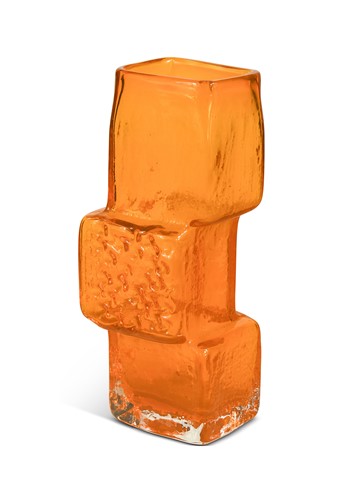 Lot 19 - Geoffrey Baxter for Whitefriars, a ‘Drunken Bricklayer’ glass vase