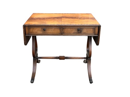 Lot 452 - A Regency style mahogany sofa table 74 x 55.5...