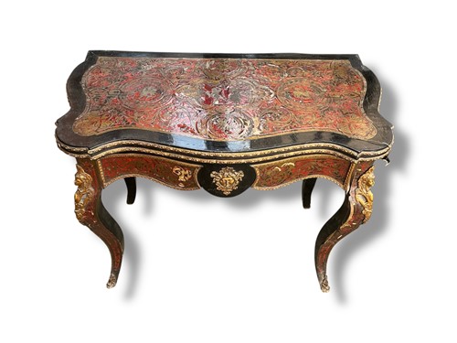 Lot 480 - A 19th century Louis XV style Boulle red...