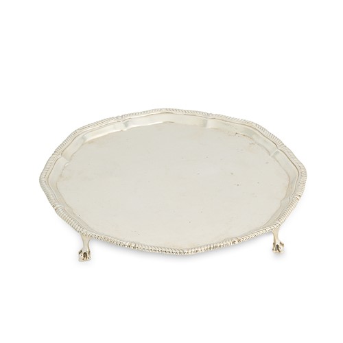 Lot 447 - A George V silver waiter