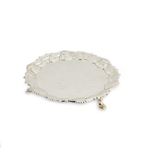 Lot 382 - A George II silver waiter