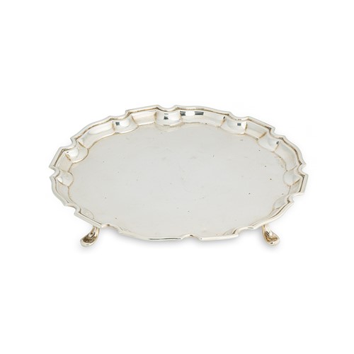 Lot 461 - A George VI silver waiter