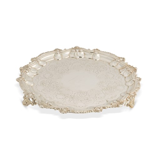 Lot 424 - A Victorian silver salver