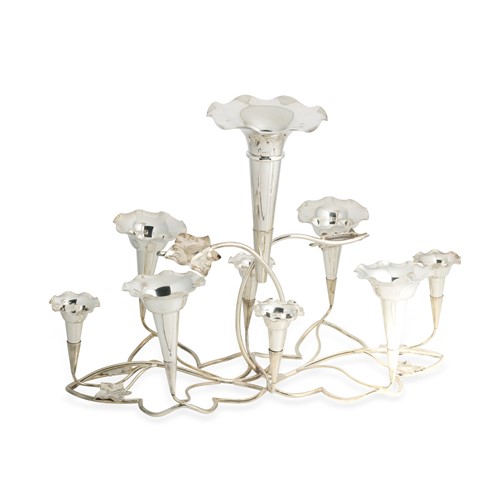 Lot 353 - A silver plated Art Nouveau style table centrepiece