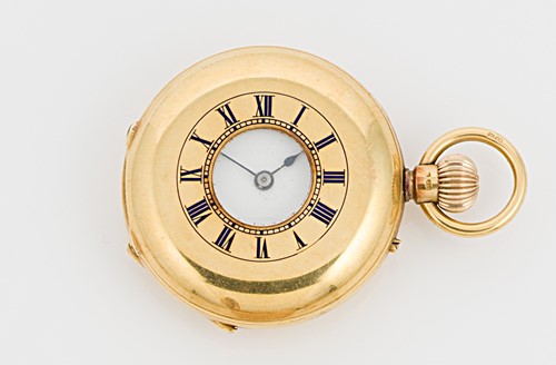 Lot 234 - Berkley William Fase & Company, London - An early 20th century 18ct gold half hunter pocket watch