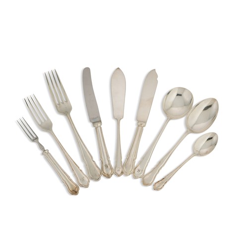 Lot 355 - A 224-piece harlequin set of 20th century silver plated cutlery and flatware