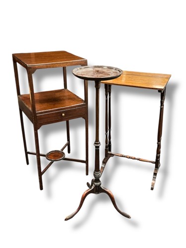 Lot 457 - A 19th century mahogany washstand; together...