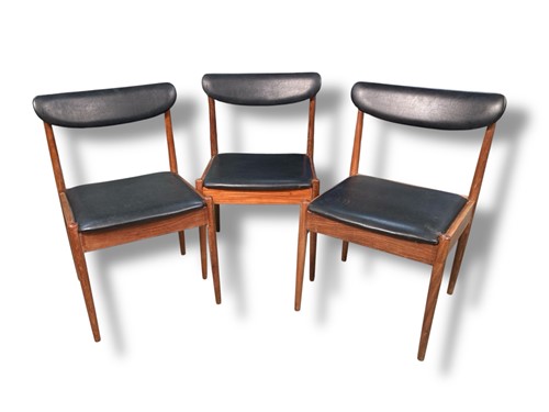 Lot 487 - Three Mid-century Danish/G-Plan style chairs