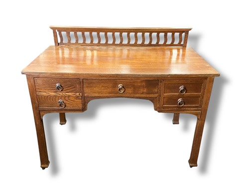 Lot 424 - An Arts and Crafts oak and ash dressing table,...