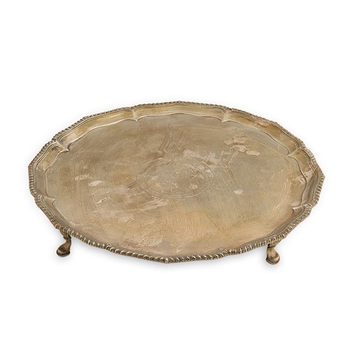 Lot 392 - A George III 18th century silver salver, a gift from the Archdeacon of Canterbury