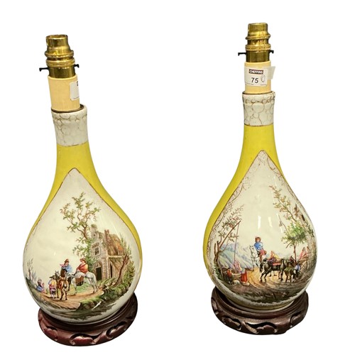 Lot 75 - A pair of 19th century Dresden porcelain...