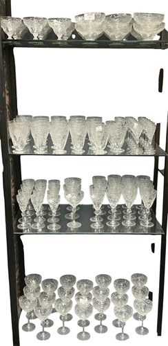 Lot 77 - A suite of wheel-cut Webb table glasses, circa...
