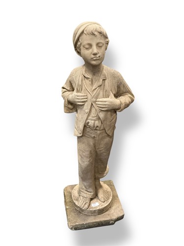 Lot 553 - A reconstituted stone statue of the street...