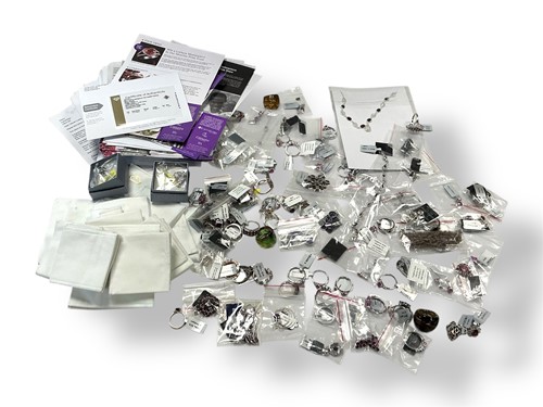 Lot 248 - A selection of mostly garnet silver Gemporia...