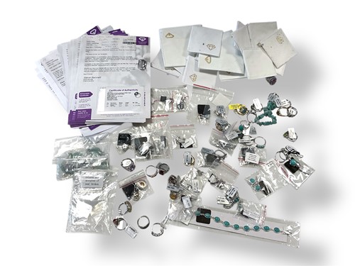 Lot 243 - A selection of multi gemset silver Gemporia...
