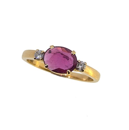 Lot 97 - A ruby and diamond ring