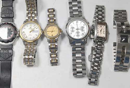 Lot 326 - a collection six fashion wristwatches