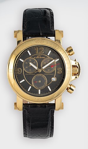 Lot 263 - Klaus Kobec - A gold-plated 'Contemporary' chronograph wristwatch