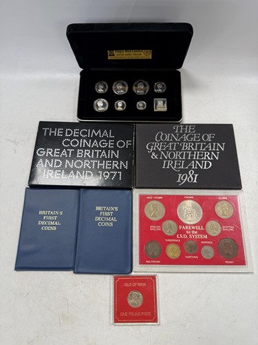 Lot 124 - Royal Mint - Two cased collections of Britain's first decimal coins