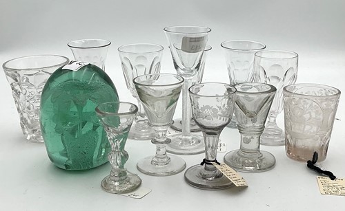 Lot 213 - A selection of 18th and 19th century glassware,...