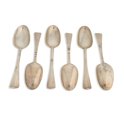 Lot 473 - Edinburgh - 6 George III 18th century silver tablespoons