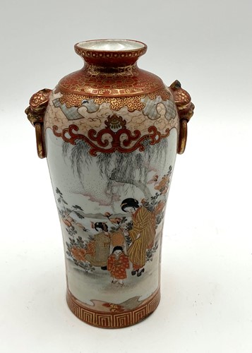 Lot 67 - A Japanese Satsuma style vase, 18cm high and...