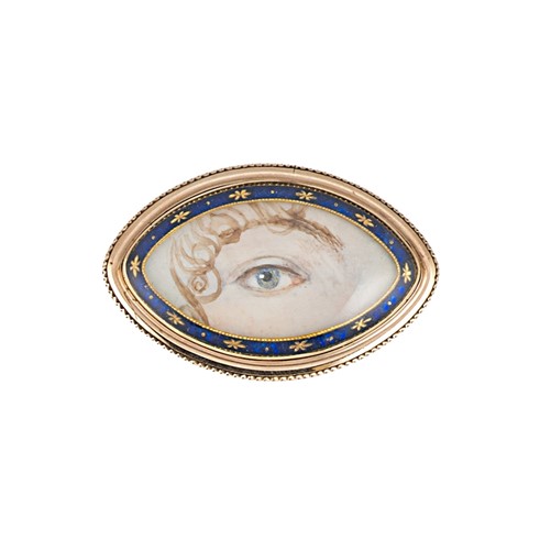 Lot 103 - A Georgian lover's eye brooch