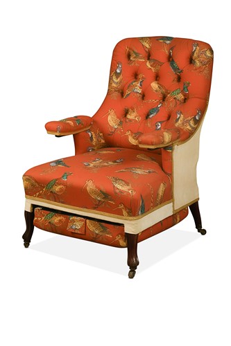 Lot 754 - A mahogany framed metamorphic lounging chair, late 19th century