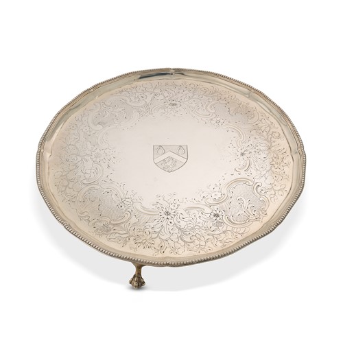 Lot 387 - A George III 18th century silver salver