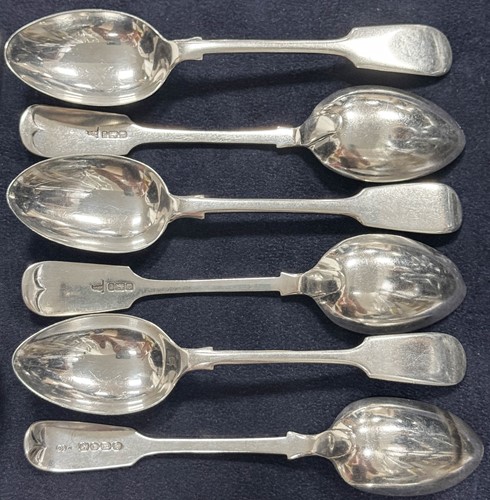 Lot 421 - A 65-piece mixed set of mainly 19th century silver flatware