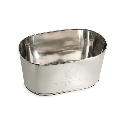 Lot 357 - A modern white metal champagne bath